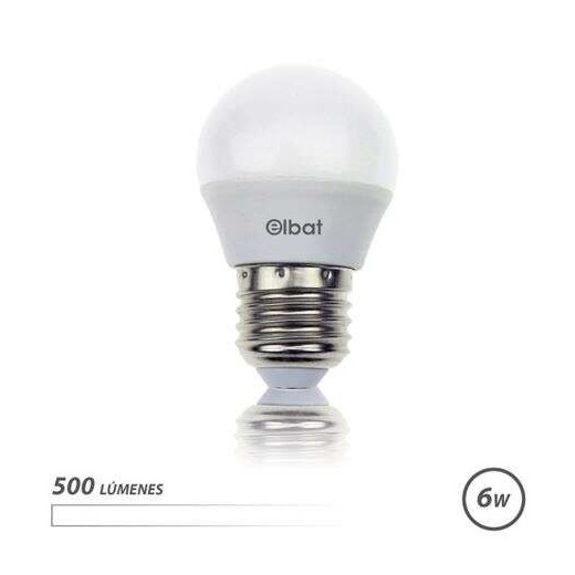 Elbat Bombilla LED G45 - 6W - 500lm - E27 - Luz Blanca