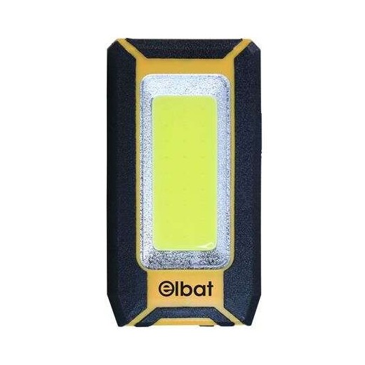 Elbat Linterna LED Recargable - Gancho e Iman - Cob 8W 500LM - Color Negro