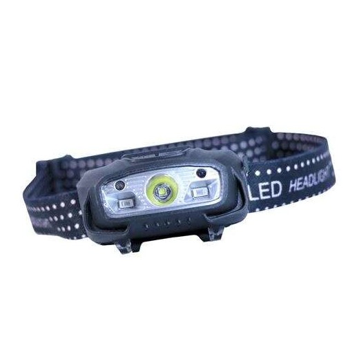 Elbat Linterna LED de Cabeza Frontal LED 220LM - Deteccion Manos - Resistente al Agua - Ligera - Color Negro