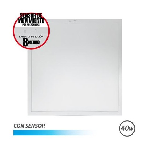 Elbat Panel LED 60x60 40W - 4600Lm - Luz Fria - con Sensor - Color Blanco