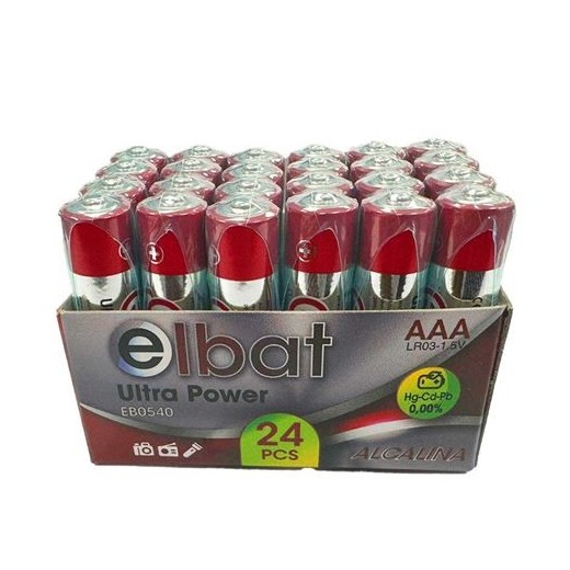 Elbat Pack 24 Pcs Pilas Alcalinas LR03/AAA - Color Varios