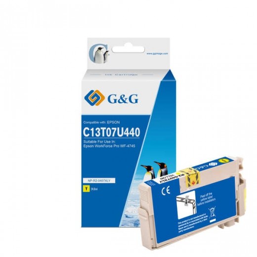 G&G Epson 407 Amarillo Cartucho de Tinta Generico - Reemplaza C13T07U440