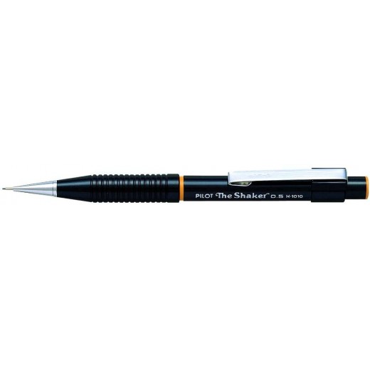 Pilot Portaminas The Shaker H-1010 - Mina de 0.5mm - Punta Metalica Retractil - Clip Metalico - Color Negro