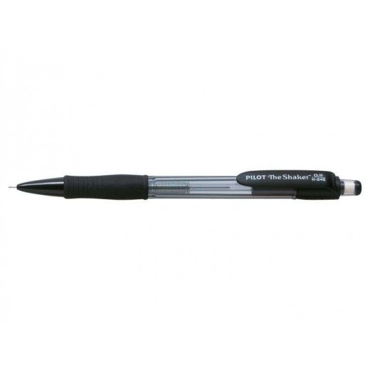 Pilot Portaminas The Shaker H-245 - Grip de Goma - Mina de 0.5mm - Goma de Borrar - Color Negro