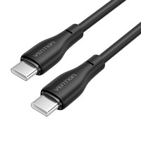 Vention Cable de Carga USB-C a USB-C - TPE Duradero - Transferencia 480Mbps - Alimentacion 3A - Potencia 60W Max - Color Negro