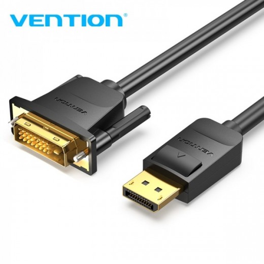 Vention Conversor DisplayPort Macho a DVI Macho - 1.5m - Color Negro