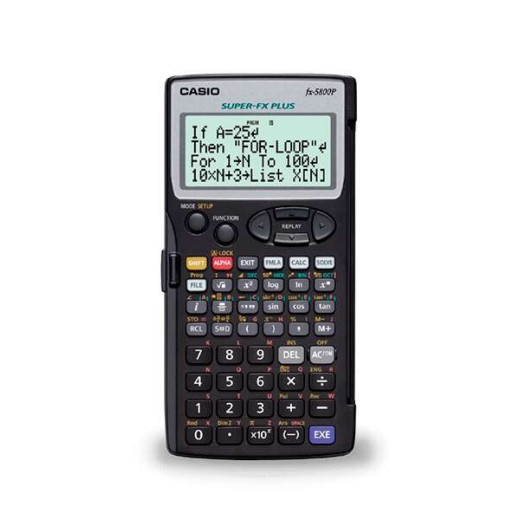 Casio FX-5800PLUS Calculadora Programable de Sobremesa - Pantalla de 4 Lineas - 664 Funciones - 26 Memorias - 128 Formulas Almacenadas - Alimentacion con Pilas