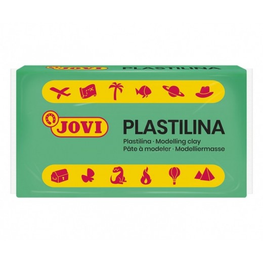 Jovi Caja de 30 Pastillas de Plastilina 50gr - Muy Moldeable - No Se Seca - sin Gluten - Inocua  - Color Verde