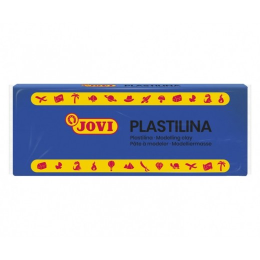 Jovi Caja de 15 Pastillas de Plastilina 150gr - Mezclables - No Se Seca - Facil de Moldear - Color Azul