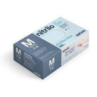Santex Nitriflex Blue Pack de 100 Guantes de Nitrilo para Examen Talla M - 3.5 gramos - Sin Polvo - Libre de Latex - No Esteriles - Color Azul
