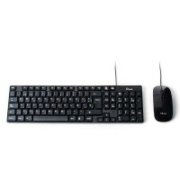 L-Link Pack USB Teclado + Raton 800dpi 3 Botones - Cable de 1.50m - Uso Ambidiestro - Color Negro