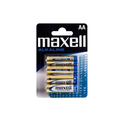 Maxell Pack de 4 Pilas Alcalinas LR06 AA 1.5V