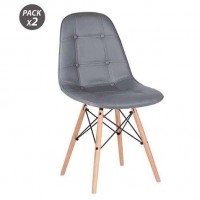 Muvip Pack 2 Sillas Design D300 - Color Gris