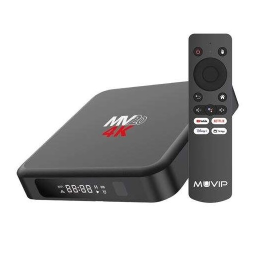 Muvip Mini PC Smart TV MV20 4K 5G - Android 12 - Quad Core - 4GB RAM - 32GB - Color Negro