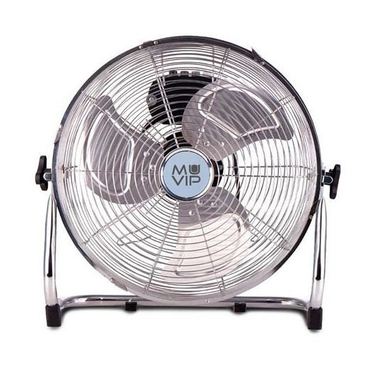 Muvip Ventilador Industrial de Suelo - 80W - 3 Velocidades - Color Plata