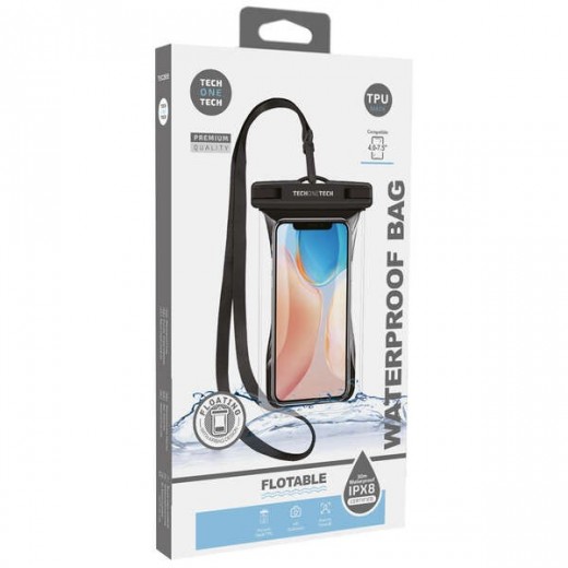 TechOneTech Funda Impermeable para Smartphone hasta 7.5" - Con Colgante - Resistencia IPX8 - Fabricada en TPU