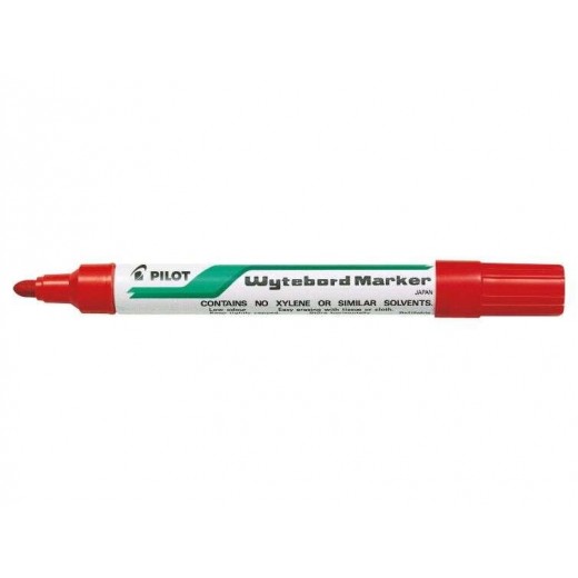 Pilot Rotulador para Pizarra Blanca - Punta Redonda de 4mm - Trazo de 1.8mm - Borrable en Seco - Color Rojo