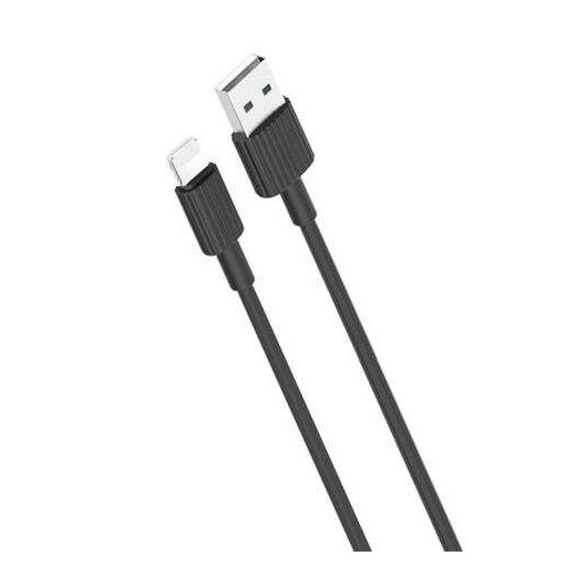 XO Cable NB156 Silicona USB - Lightning - 2.4A - 1m - Color Negro