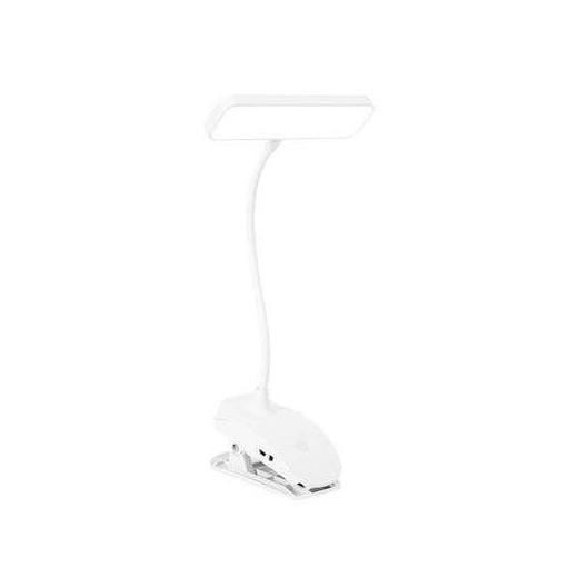 XO Lampara LED con Bater Y Pinza - 3 Temperaturas de Luz - Plegable - Color Blanco