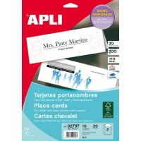 Apli Tarjetas Portanombres Microperforadas 200g 10 Hojas