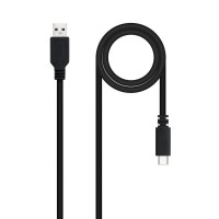 Nanocable Cable 2.0 3A USB-C Macho a USB-A Macho - Longitud 1.50m - Color Negro