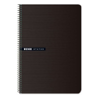 Enri Status 4º Tapa Dura Cuaderno Espiral 4x4 - 100 Hojas - Color Negro
