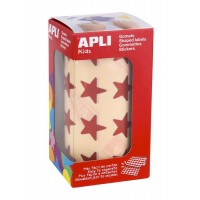 Apli Gomets Estrella 19.5mm - 1416 Unidades por Rollo - Adhesivo Permanente - Ideal para Actividades Infantiles