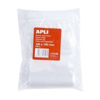 Apli Pack de 100 Bolsas de Auto Cierre 100 x 150 mm - Cierre Seguro - Aptas para Alimentos