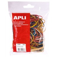 Apli Gomas Elasticas Surtidas - Contenido 100g - Gran Elasticidad y Resistencia - 70% Caucho Natural