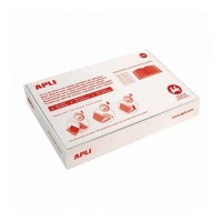 Apli Caja de 100 Fundas Transparentes de PVC con Solapa Autoajustable - Adaptables sin Corte - Eco-Friendly - Adhesivo Base Agua