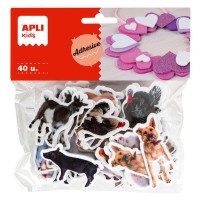 Apli Formas Goma Eva Adhesivas Animales de la Granja 40U - Faciles de Pegar - Variados Diseños - Ideal para Manualidades