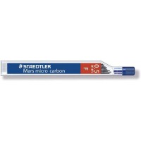 Staedtler Mars Micro Carbon 250 Tubo de 12 Minas de Grafito - Dureza F - Trazo 0.5mm - Alta Resistencia