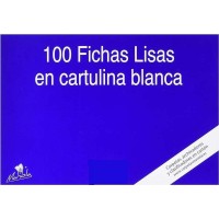 Mariola Pack de 100 Fichas Lisas Nº4 para Fichero - Medidas 200x120mm - Color Blanco