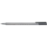 Staedtler Triplus Fineliner 334 Rotulador de Punta Fina - Trazo de 0.3mm - Tinta Base de Agua - Color Gris