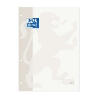 Oxford School Classic Cuaderno de Recambio A4 - Tapa Blanda - Encolado - 80 Hojas - Color Blanco