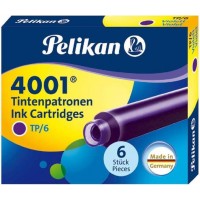 Pelikan Caja de 6 Cartuchos 4001 TP/6 - Compatible con Plumas Estilograficas Pelikan - Color Violeta