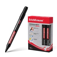 Erichkrause Marcador Permanente P-200 - Punta en Forma de Bala - Resistente al Agua y a los Rayos UV - Color Negro