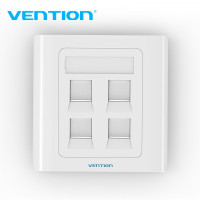 Vention Placa de Pared Tipo 86 - 4 Puertos RJ45 - Color Blanco