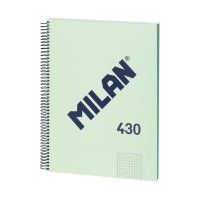 Milan Serie 1918 Cuaderno Espiral Formato A4 Cuadricula 5x5mm - 80 Hojas de 95 gr/m2 - Microperforado