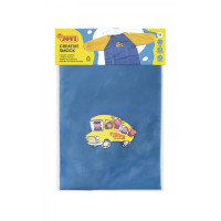 Jovi Delantal Pre-Escolar - Proteccion Contra Manchas - Recomendado de 3 a 5 Años - Puños Elasticos - Color Azul