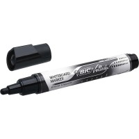 Bic Velleda Liquid Ink Marcador para Pizarra - Punta Media - Trazo 2.3mm - Tinta Liquida con Base de Alcohol - Color Negro