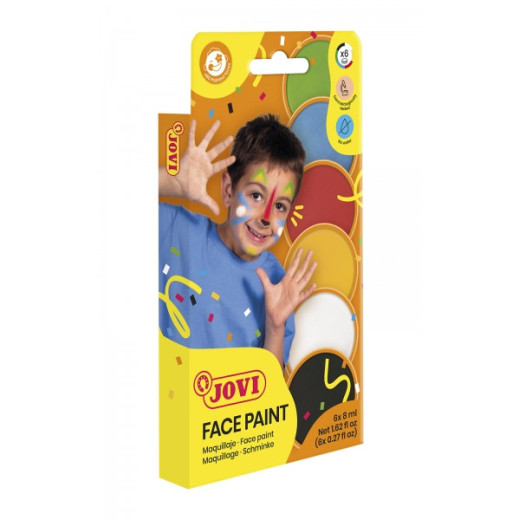 Jovi Estuche de 6 Botes Maquillaje Crema - Hipoalergenico - Base Grasa - Facil Aplicacion y Retiro - Gran Cubricion - Mezclables - Color Surtido