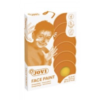 Jovi Estuche de 6 Botes Maquillaje Crema - Hipoalergenico - Base Grasa - Facil Aplicacion - Gran Cobertura - sin Parabenos - Facil de Retirar - Color Amarillo