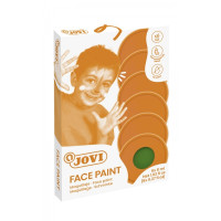 Jovi Estuche de 6 Botes Maquillaje Crema - Hipoalergenico - Base Grasa - Facil Aplicacion - Gran Cobertura - sin Parabenos - Facil de Retirar - Color Verde