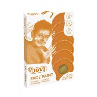 Jovi Estuche de Maquillaje Crema - Hipoalergenico - Base Grasa - Facil Aplicacion - Gran Cobertura - 12 Colores Mezclables - sin Parabenos - Retiro Facil - Secado Rapido - Color Oro