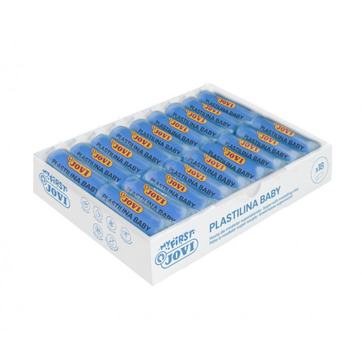 Jovi Baby Caja de 18 Pastillas de Plastilina 38gr - Pasta Modelar Super Blanda - Estimula Creatividad y Sensibilidad Tactil - Fortalece Musculos de Dedos y Manos - Color Azul