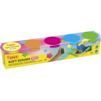 Jovi Soft Dough Estuche de 5 Botes Colores Neon - Blanda y Flexible - Facil de Amasar y Moldear - Ideal para Iniciacion al Modelaje - Fomenta Creatividad y Motricidad Fina - Color Surtido