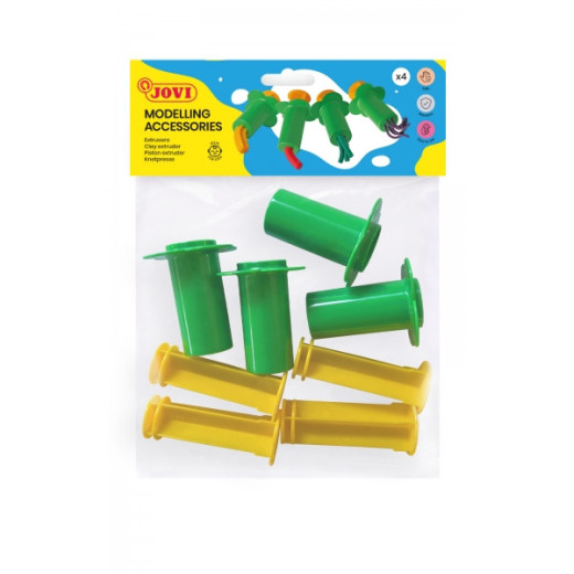 Jovi Soft Dough Blandiver Bolsa Colgable con 4 Extrusoras Formas Diversas - Desarrolla Creatividad y Motricidad Fina - Conoce Colores y Texturas - Diversion Asegurada - Color Surtido