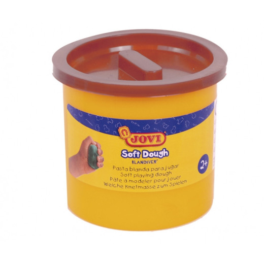 Jovi Soft Dough Blandiver Pack con 5 Botes de Pasta de Modelar 110gr - Blanda y Flexible - Facil de Amasar y Moldear - Ideal para Iniciacion al Modelaje - Color Marron