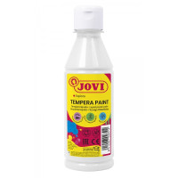 Jovi Tempera Paint Tempera Liquida 250ml - Base Agua - Lista para Usar - Alto Poder Cubriente - Secado Rapido - Excelente Fluidez - Adherencia en Multiples Superficies - Color Blanco